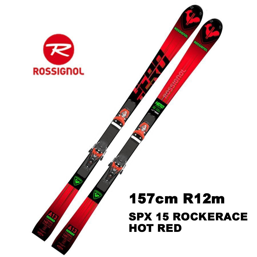 ROSSIGNOL SKI HERO A FIS SL FAC 157 R22 + SPX 15 ROCKERACE HOT RED 3607684376956 15296