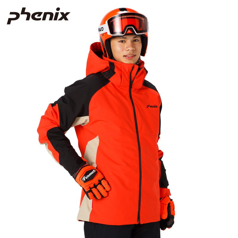 25％OFF】 Phenix ゲレンデ パウダー オレンジ系 M 上下 スキーウェア 