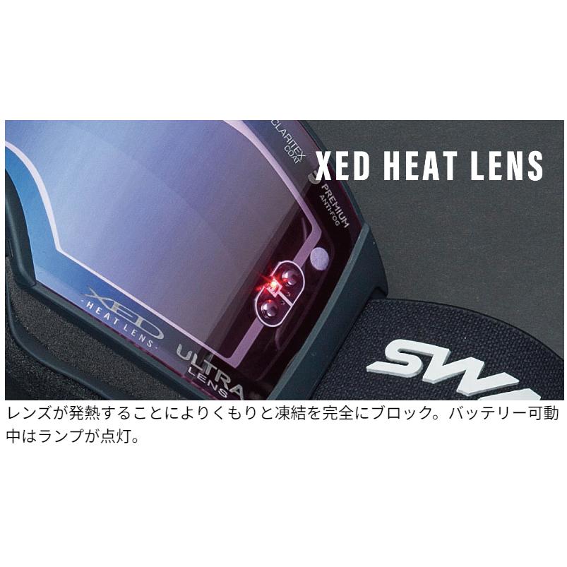 24 SWANS (スワンズ) RACAN-XED【BKNA】スキーゴーグル 面発熱モデル 